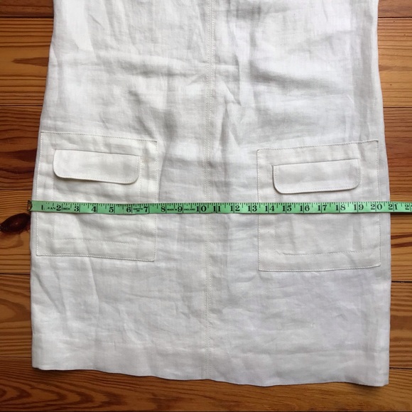 J. Crew Cream Linen Shift Dress, EUC, 4 - Picture 9 of 16